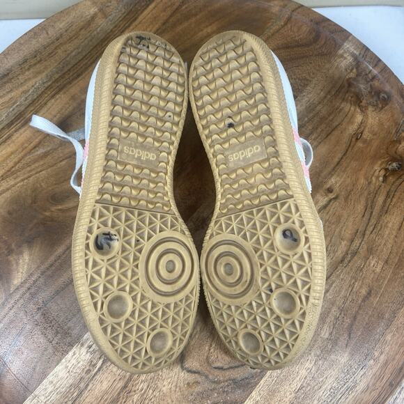 Adidas Samba Girls Kids Toddler White Pink Gum Size 1Y Shoes Sneakers - Picture 8 of 9